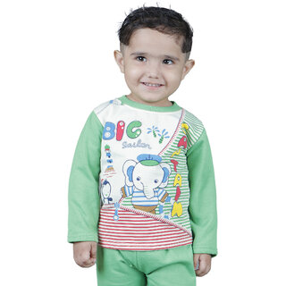 Kid Kupboard Cotton Baby Boys T-Shirt and Pant Set, Multicolor, Full-Sleeves, 2-3 Years KIDS6822