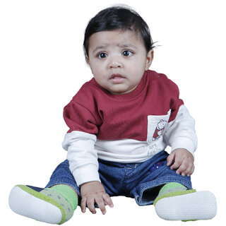 Kid Kupboard Cotton Baby Boys Sweatshirt, Multicolor, Full-Sleeves, 9-12 Months KIDS6860