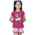 Kid Kupboard Cotton Girls T-Shirt and Short Set, Multicolor, Half-Sleeves, 7-8 Years KIDS6831