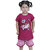 Kid Kupboard Cotton Girls T-Shirt and Short Set, Multicolor, Half-Sleeves, 5-6 Years KIDS6832