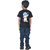 Kid Kupboard Cotton Boys T-Shirt, Black, Half-Sleeves, 7-8 Years KIDS6850
