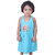 Kid Kupboard Cotton Baby Girls A-Line Frock, Light Blue, Sleeveless, 3-4 Years KIDS6875