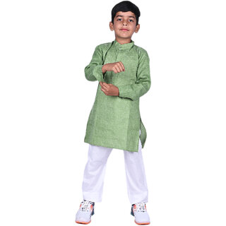 Kid Kupboard Cotton Boys Kurta and Pyjama Set, Multicolor, Full-Sleeves, 7-8 Years KIDS6886