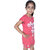 Kid Kupboard Cotton Girls T-Shirt and Short Set, Pink, Half-Sleeves, 6-7 Years KIDS6890