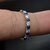 Simple 925 Sterling Silver Women Ring Fashion Blue and White Sapphire Wedding Engagement Party Jewelry Rings for Women