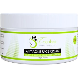 COCOBEE Anti-Acne Face Cream Pack of 1  Delicate  Smooth  Shine Pores  Neem for Acne Control