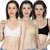 MINHA  Women's Cotton Non-Padded Wirefree White Color B Cup Everyday Bra for Daily Use Combo Set Pack of 3