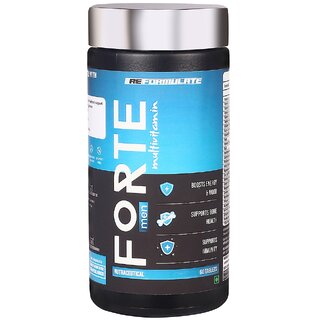 Reformulate I Forte I Men I Multivitamin I Boosts Energy  Mood I Supports Bone Health I Supports Immunity I Nutraceutical I 60 Tablets