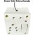 Combined Extension Box 1 Switch 2 Socket 6Amp pack of 2