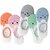 Cotton Anti Slip Ultra-Thin Loafer Length No Thumb Socks (MultiColor, Free Size) - Set of -2