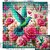 FIYO Bird DIY 5D Diamond Painting Full Drill with Number Kits Home and Kitchen Fashion Mosaic Diamond Painting Canvas Wall Decoration Gift Crafts for Adults and Kids(Size:Full Round 25x25/30x30/40x40/50x50cm)(Full Square 30x30/40x40/50x50m)