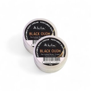 Al Hiba Black Oudh Premium Long Lasting Body Perfumed Cream - Pack Of 2 (10gm)