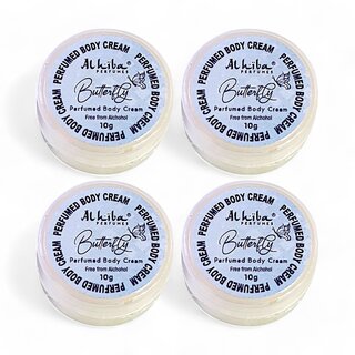 Al Hiba Butterfly Perfumed Body Cream - 10g (Pack Of 4)
