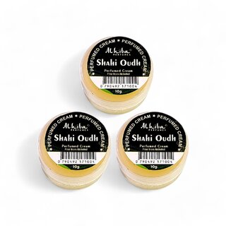 Al Hiba Shahi Oudh Perfumed Body Cream - 10g (Pack Of 3)