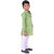 Kid Kupboard Cotton Boy's Kurta and Pyjama Set, Green/White, Full-Sleeves, 6-7 Years KIDS6942
