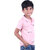 Kid Kupboard Cotton Boys T-Shirt, Light Pink, Half-Sleeves, 7-8 Years KIDS6957