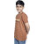 Kid Kupboard Cotton Boys T-Shirt, Brown, Half-Sleeves, 12-13 Years KIDS6959