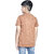 Kid Kupboard Cotton Boys T-Shirt, Brown, Half-Sleeves, 12-13 Years KIDS6959