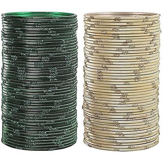 Omsar Jewelry Metal Bangle Set (Pack of 10)