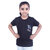 Kid Kupboard Cotton Girls T-Shirt, Dark Black, Half-Sleeves, 7-8 Years KIDS6964