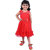 Kid Kupboard Cotton Baby Girls A-Line Frock, Red, Sleeveless, 4-5 Years KIDS6985