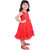 Kid Kupboard Cotton Baby Girls A-Line Frock, Red, Sleeveless, 4-5 Years KIDS6985