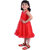 Kid Kupboard Cotton Baby Girls A-Line Frock, Red, Sleeveless, 4-5 Years KIDS6985