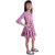 Kid Kupboard Cotton Girls A-Line Frock, Dark Purple, Full-Sleeveless, 7-8 Years KIDS6987
