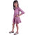 Kid Kupboard Cotton Girls A-Line Frock, Dark Purple, Full-Sleeveless, 7-8 Years KIDS6987