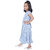 Kid Kupboard Cotton Girls A-Line Frock, Light Blue, Sleeveless, 6-7 Years KIDS6986