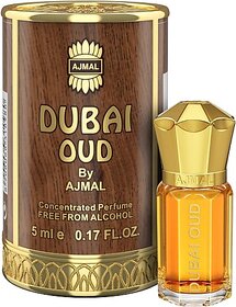Ajmal DUBAI OUD CP| Woody Fragrance | Non-Alcoholic | Long Lasting Perfume Men & Women-5ML Floral Attar (Oud (Agarwood))