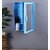 Zoom Happy Bathroom Plastic Mirror Cabinet Storage Chest/Shelves (Blue), Mirrored Finish