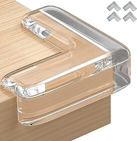 Godworks Table, Bad Corner Protector, Baby Safety, Proofing, V Shape Silicon Corner 8 Pcs  (Transparent)