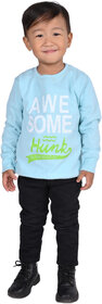 Kid Kupboard Cotton Boys Sweatshirt, Light Blue, Full-Sleeves, 5-6 Years KIDS7002