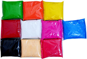 Rangoli Colors Powder for Floor Decorations, Pack of 10, Rangoli Colors for Diwali, Navaratri, Pongal, Puja Mandir