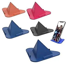 Portable Three Sided Triangle Desktop Stand Mobile Paradise Universal Phone Pyramid Shape Holder Desktop Stand Pack of 5