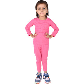 Kid Kupboard Cotton Girls Sweatshirt and Sweatpant Set, Light Pink, Full-Sleeves, 6-7 Years KIDS6992