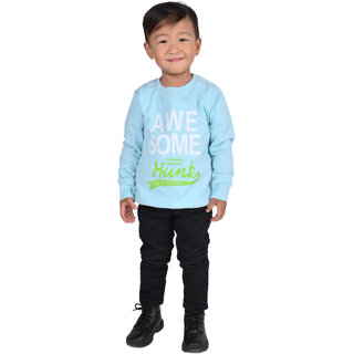 Kid Kupboard Cotton Boys Sweatshirt, Light Blue, Full-Sleeves, 5-6 Years KIDS7002