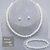 Classic Pearl Necklace Set with Bracelet and Earrings for Every Occasion Pearl Stone Necklace Set