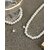 Classic Pearl Necklace Set with Bracelet and Earrings for Every Occasion Pearl Stone Necklace Set