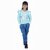 Kid Kupboard Cotton Girls Sweatshirt, Light Blue, Full-Sleeves, 9-10 Years KIDS7016