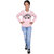 Kid Kupboard Cotton Girls Sweatshirt, Light Pink, Full-Sleeves, 11-12 Years KIDS7025