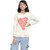Kid Kupboard Cotton Girls Sweatshirt, Off-White, Full-Sleeves, 11-12 Years KIDS7029