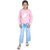 Kid Kupboard Cotton Girls Sweatshirt, Light Pink, Full-Sleeves, 8-9 Years KIDS7037