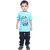 Kid Kupboard Cotton Baby Boys T-Shirt, Light Blue, Half-Sleeves, 3-4 Years KIDS7042