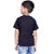 Kid Kupboard Cotton Boys T-Shirt, Dark Black, Half-Sleeves, 8-9 Years KIDS7048