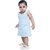 Kid Kupboard Cotton Baby Girls A-Line Frock, Light Blue, Sleeveless, 2-3 Years KIDS7075