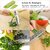 Stainless Steel Vegetable and Herb Scissor with 5 Blade Comb, Cleaning Brush