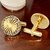 18k Gold Plated Sleeve Button Formal Cuff Shirt Button Blazer Cufflinks for Men