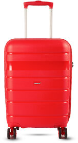 Timus Sunlite 58cm Small Hard-Sided Cabin Luggage Bag with TSA Lock  360 Rotating Wheels(Red)